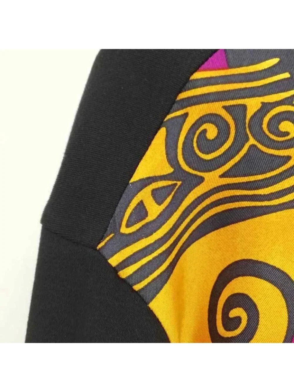 Celine Vintage All Over Pattern Silk Scarf Contrast Top Long Sleeve XL Purple - Picture 5 of 9
